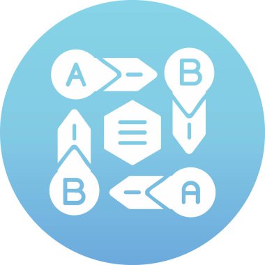 b 2 b. b simgesi, vektör illüstrasyonu