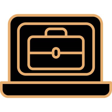 Bavul. Web simgesi basit illüstrasyon