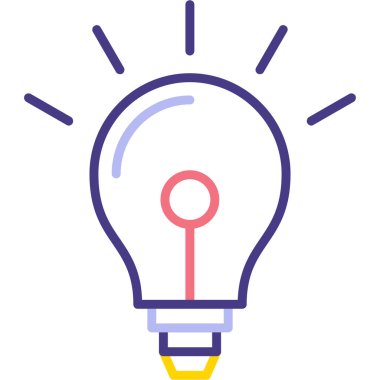 ampul simgesi modern vektör illüstrasyonu