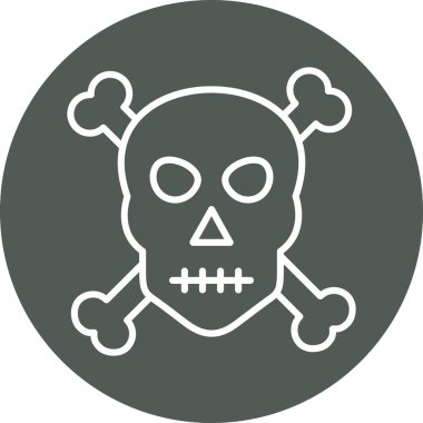 Kurukafa simgesi vektör illüstrasyonu