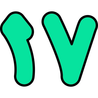 V harfinin vektör illüstrasyonu