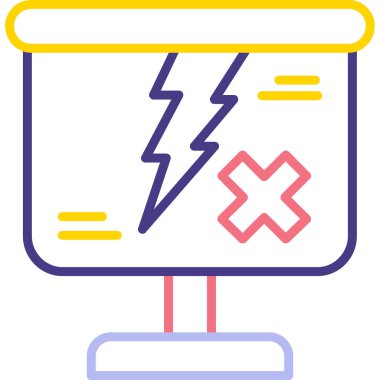Elektrik. Web simgesi basit bir illüstrasyon. elektrik vektör simgeleri