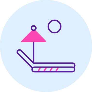 Sandalye simgesinin vektör illüstrasyonu