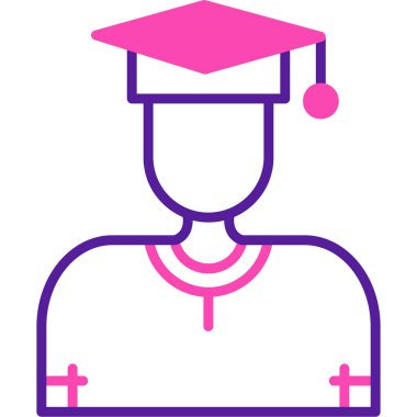 Öğrenci simgesi, vektör çizimi