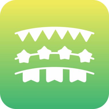 Yıldızlı bir bayrak simgesinin gösterimi