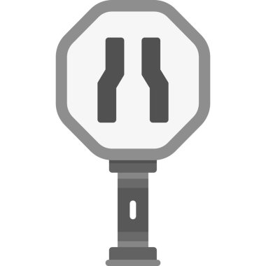 Yol trafik işareti simgesi. Web için hafif trafik işareti vektör simgesinin basit vektör illüstrasyonu