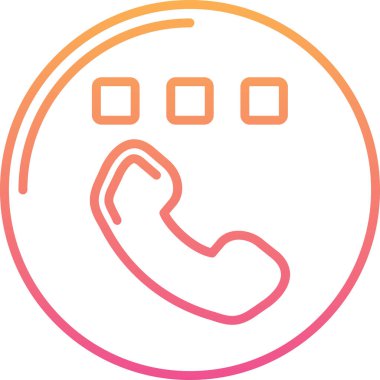 Telefon simgesi vektör illüstrasyonu