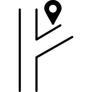 Harita işaretçi simgesi, anahat stili