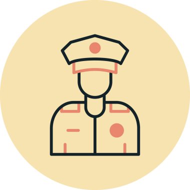 polis simgesi vektör illüstrasyonu
