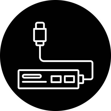 USB kablo vektör simgesi