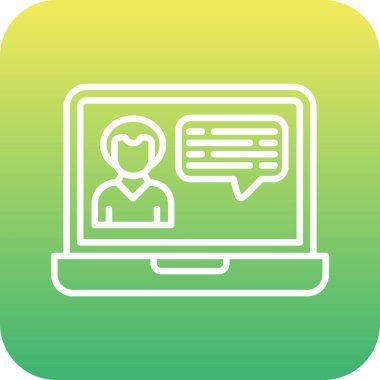 Sohbet simgesinin vektör illüstrasyonu