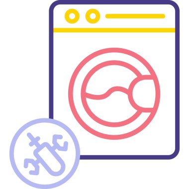 Donanım onarım servisi simgesi doldurulmuş ana hatlar biçiminde