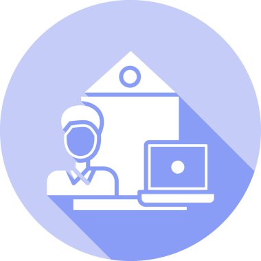 Bir bilgisayar simgesinin vektör illüstrasyonu