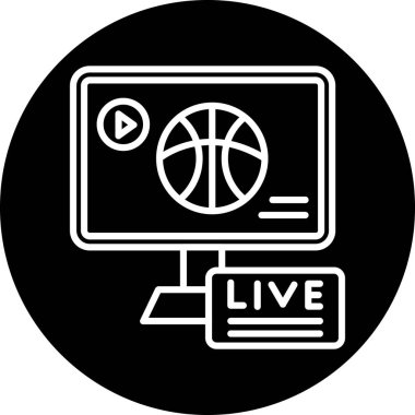 canlı yayın vektör sembol tasarımı