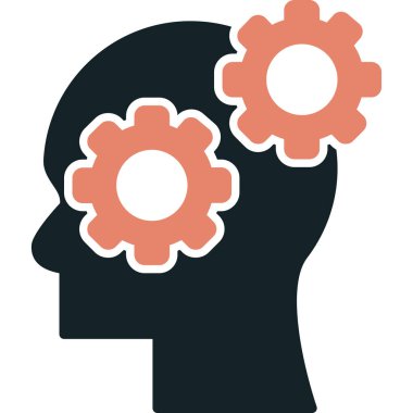 beyin ikonu vektör illüstrasyonu