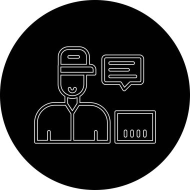 satır müşteri servis kartı izole edilmiş simgesi