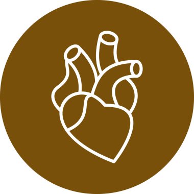 Kalp. Web simgesi basit illüstrasyon