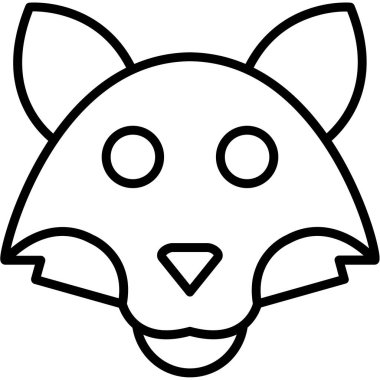 kedi başı simgesi ana hat biçiminde