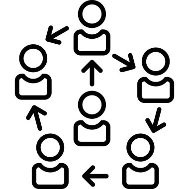 grup insan simgesi, vektör illüstrasyonu