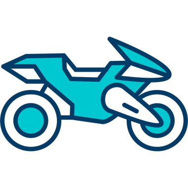 Motosiklet ikon vektör çizimi