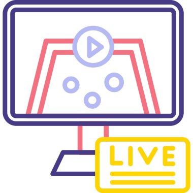 TV simgesi, vektör illüstrasyonu basit tasarım