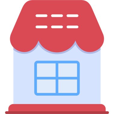 dükkan simgesi, vektör illüstrasyonu