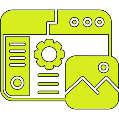 Yeşil ve sarı arkaplanın vektör çizimi