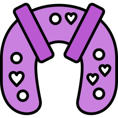 Kalp şeklindeki bir karikatürün vektör çizimi