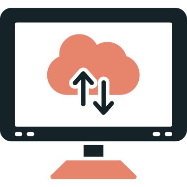 bulut hesaplama vektörü simgesi