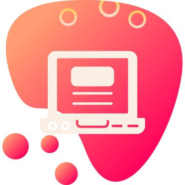 dizüstü bilgisayar simgesi, vektör illüstrasyonu