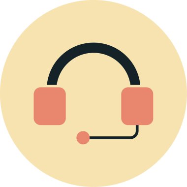 kulaklık simgesi vektör illüstrasyonu