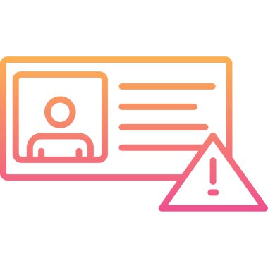 Kimlik kartı simgesi, vektör illüstrasyonu