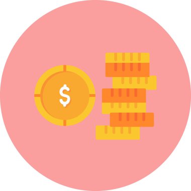 Para parası izole vektör simgesi kolayca değiştirebilir veya düzenleyebilirsiniz