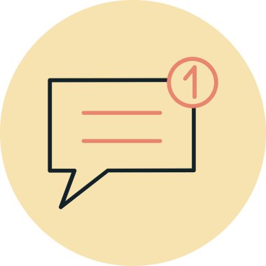 Sohbet simgesi vektör illüstrasyonu