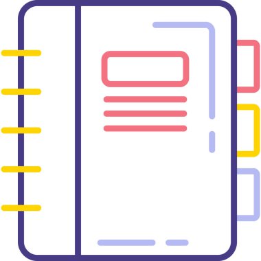 kitap simgesi, vektör illüstrasyonu