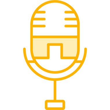 Mikrofon. Web simgesi basit illüstrasyon