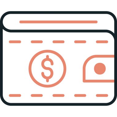 cüzdan ikonu vektör illüstrasyonu