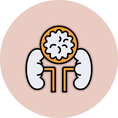 İnsan kanseri ikonu. İnsan kanseri vektör simgesi rengi düz izole