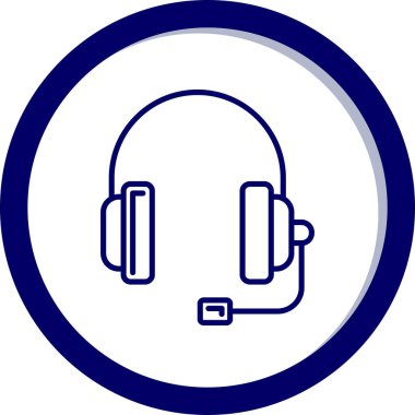 Kulaklık simgesinin vektör illüstrasyonu