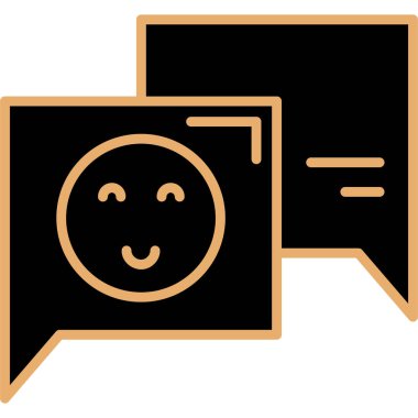 Gülümse. Web simgesi basit illüstrasyon