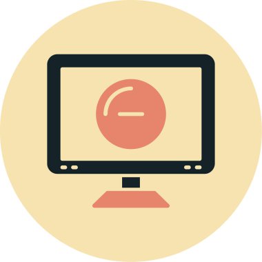 Bilgisayar. Web simgesi basit illüstrasyon