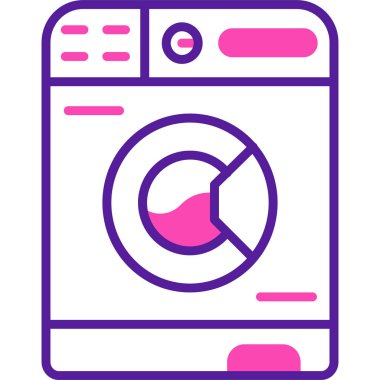 Çamaşır. Web simgesi basit illüstrasyon