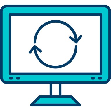 bilgisayar simgesi, vektör illüstrasyonu basit tasarım