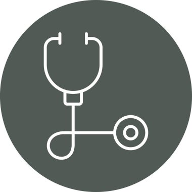 Stetoskop simgesinin vektör çizimi