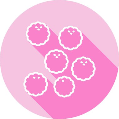 Bakteriler. Web simgesi basit illüstrasyon