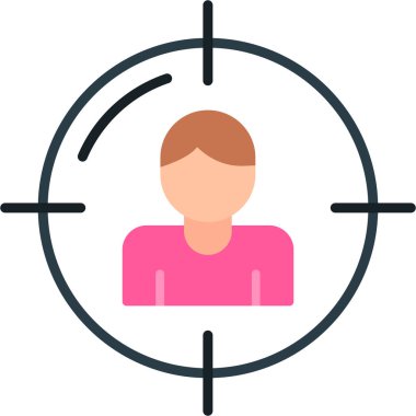 Hedef. Web simgesi basit illüstrasyon