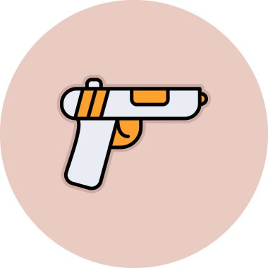 Silah. Web simgesi basit illüstrasyon