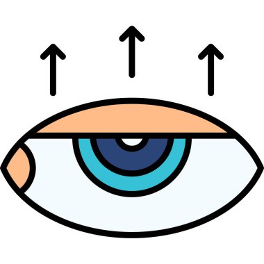 Göz simgesi. Web için göz vektör simgelerinin özet çizimi