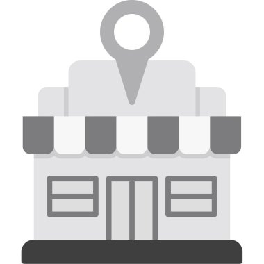 Harita işaretleyici simgesi, basit vektör illüstrasyonu