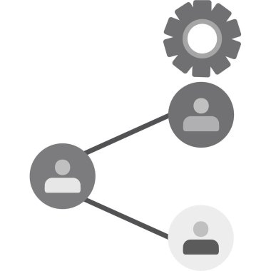 ağ bağlantısı düz simgesi, iş ve finans